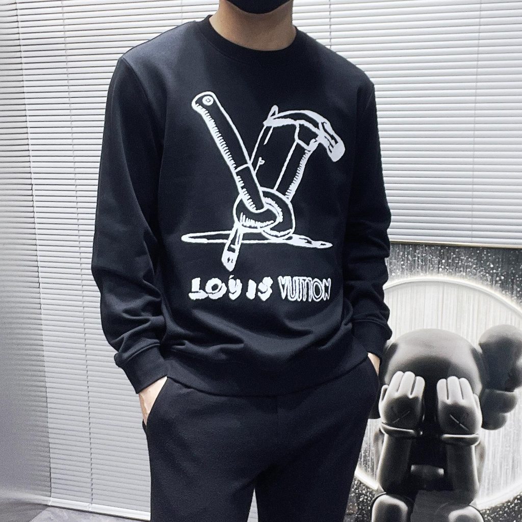 LOUIS VUITTONロイズルイヴィトン メンズスウェットシャツ 2色 ファッション デザイン ベースボール パーカー 40-60字 - 画像 4