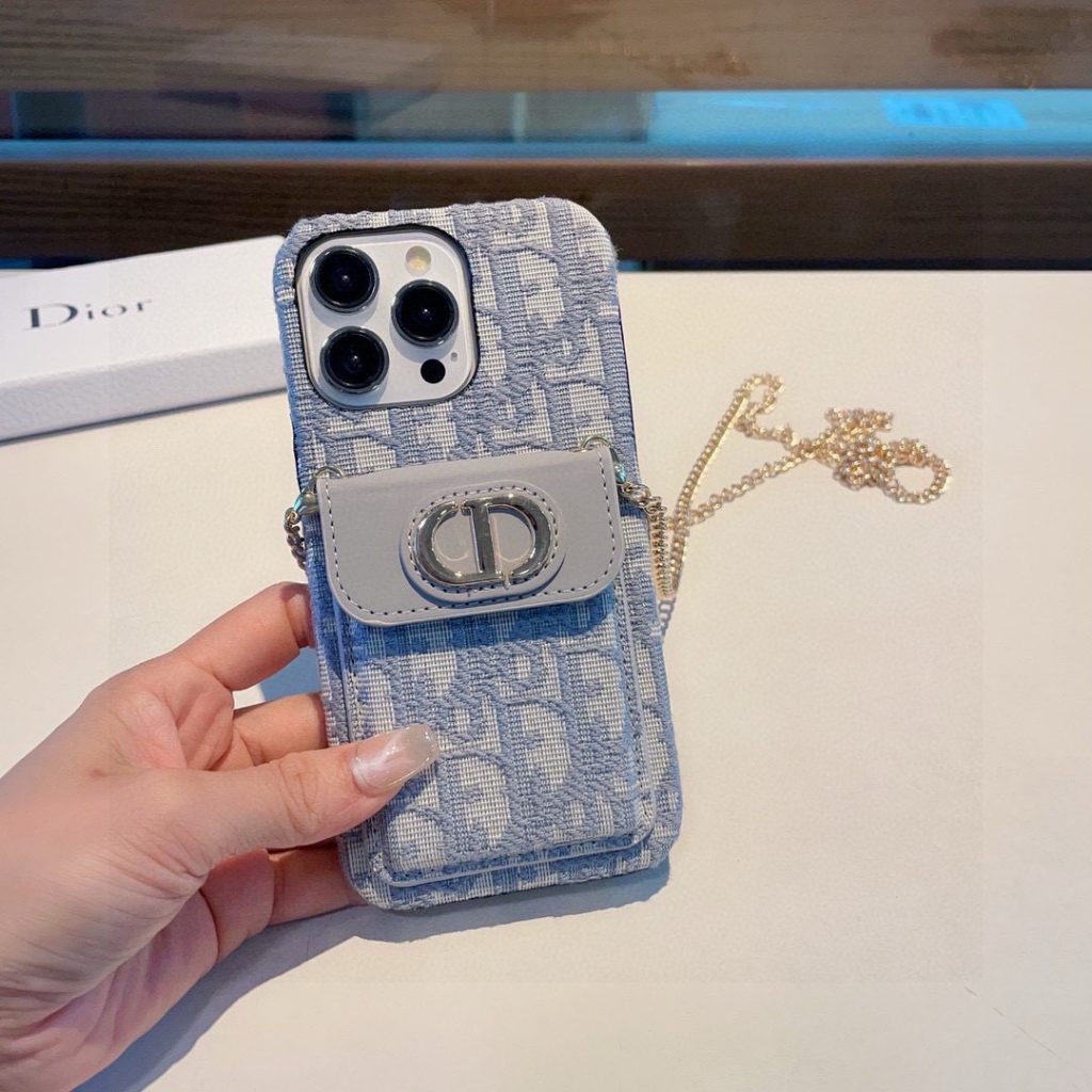 iPhoneケースDior ディオール チェーン付きスマホケース 2色入 - 画像 2