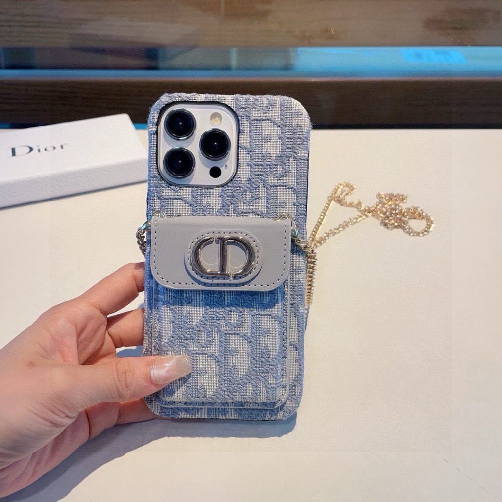 iPhoneケースDior ディオール チェーン付きスマホケース 2色入 - 画像 3