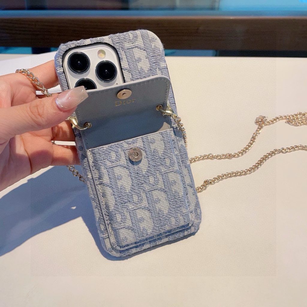 iPhoneケースDior ディオール チェーン付きスマホケース 2色入 - 画像 6