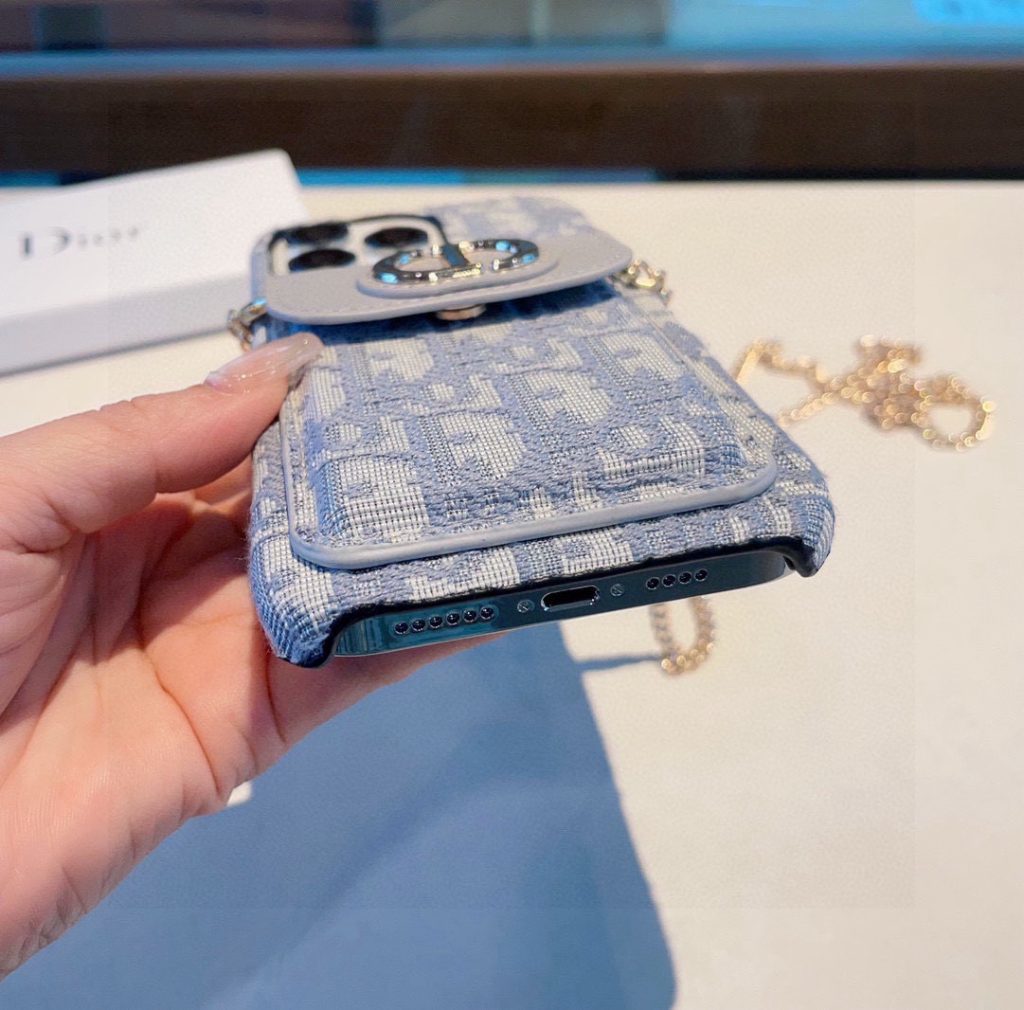 iPhoneケースDior ディオール チェーン付きスマホケース 2色入 - 画像 7