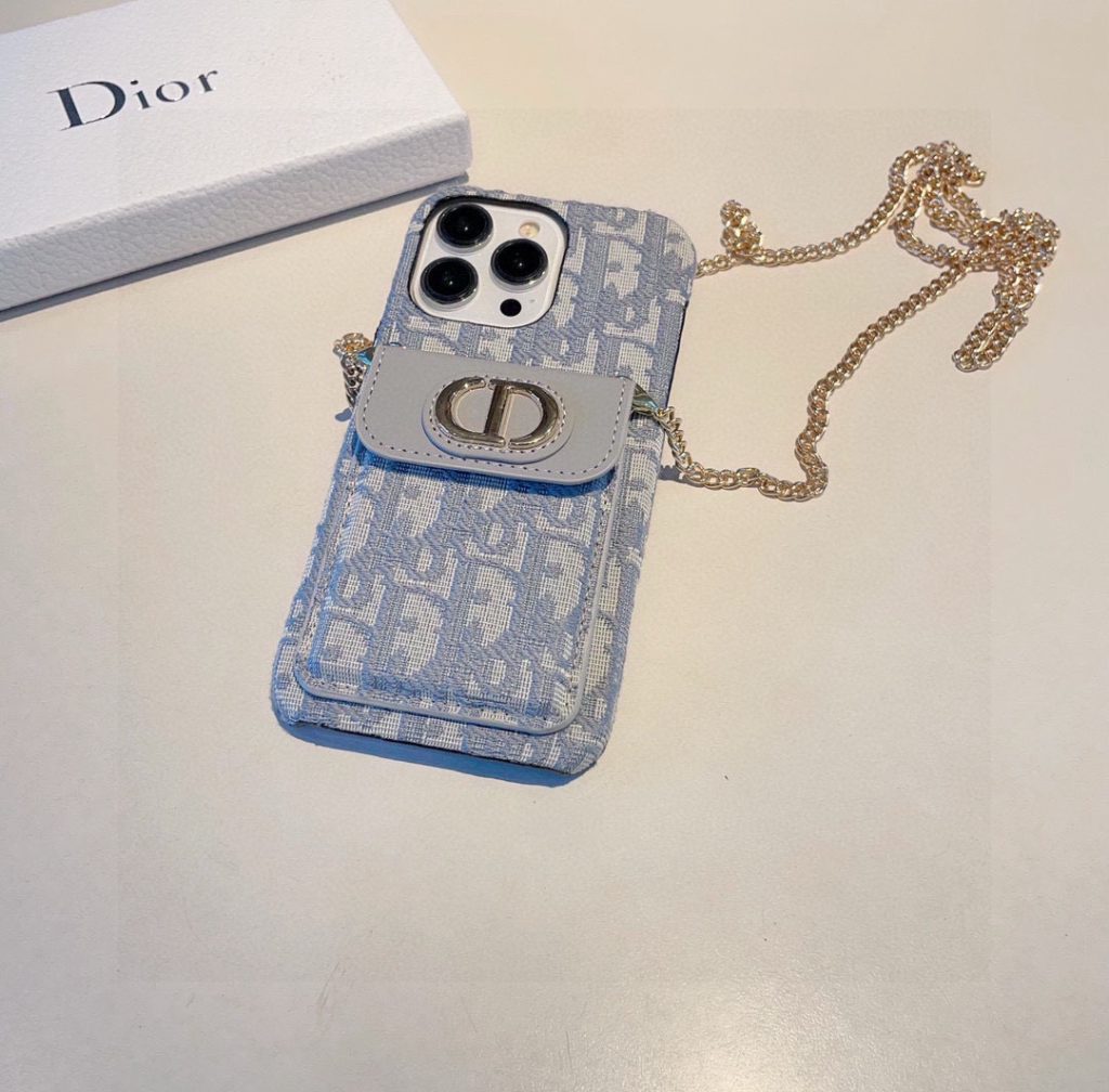 iPhoneケースDior ディオール チェーン付きスマホケース 2色入 - 画像 8