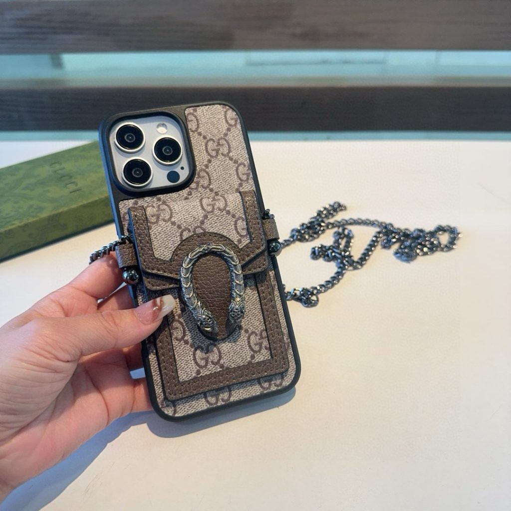 iPhoneケースグッチ iPhoneケース チェーン付き 2色あり - 画像 8