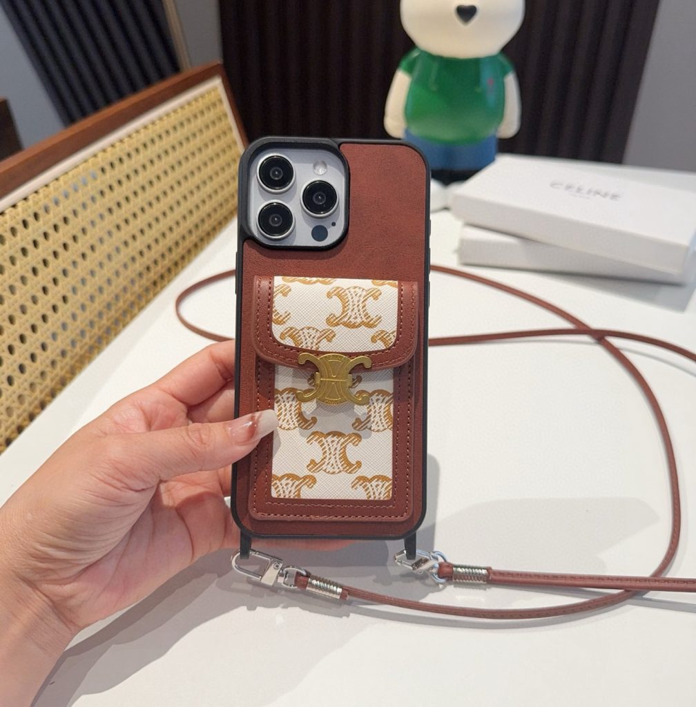iPhoneケースCeline ブランド ポーチ付きスマホケース 2色入 📱 - 画像 3
