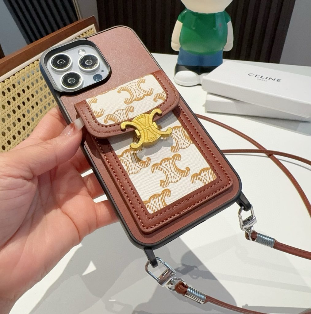 iPhoneケースCeline ブランド ポーチ付きスマホケース 2色入 📱 - 画像 4