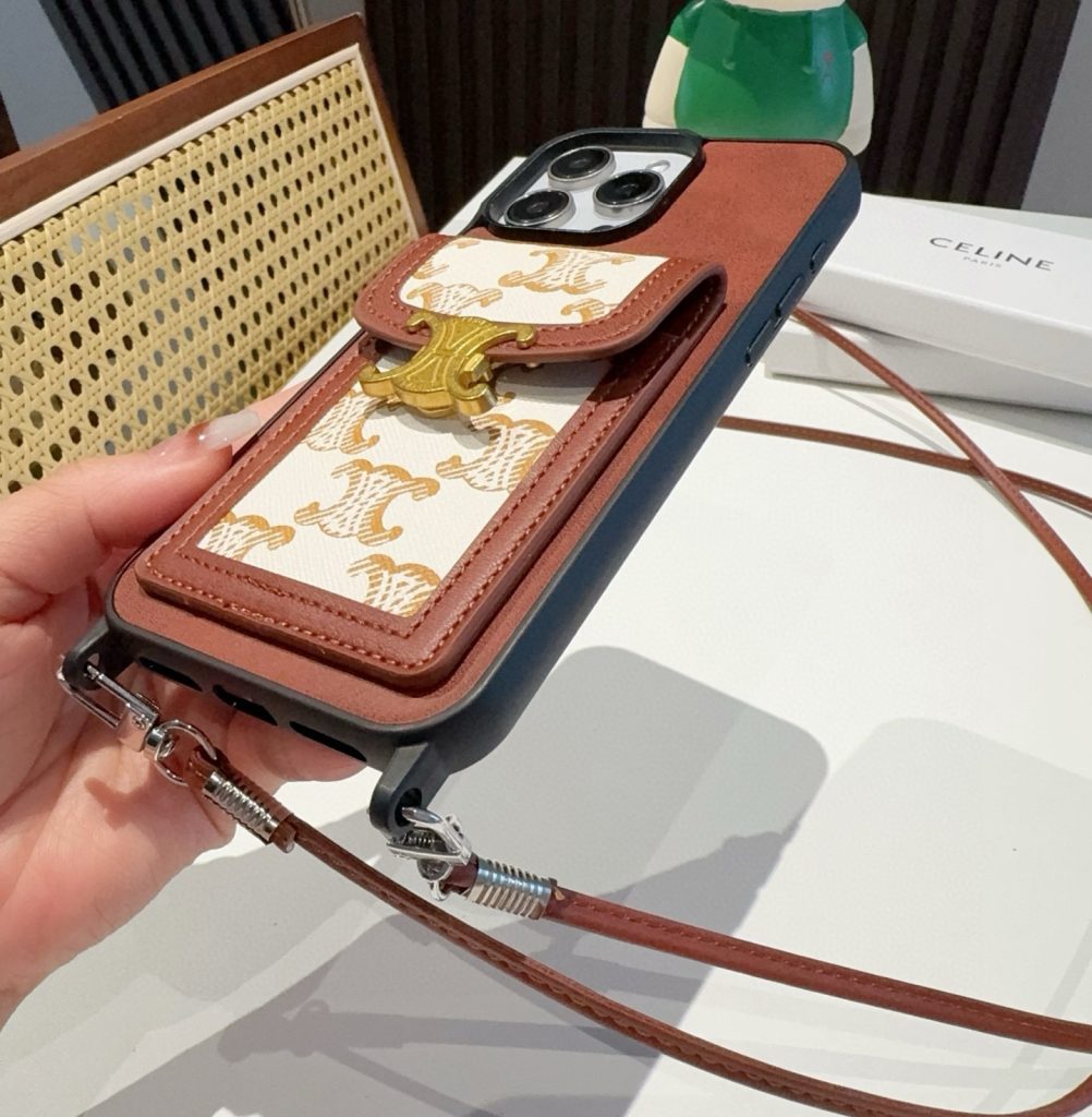 iPhoneケースCeline ブランド ポーチ付きスマホケース 2色入 📱 - 画像 5