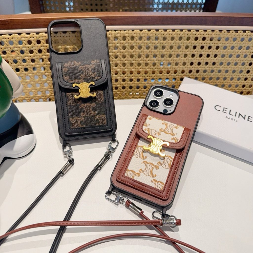 iPhoneケースCeline ブランド ポーチ付きスマホケース 2色入 📱 - 画像 8