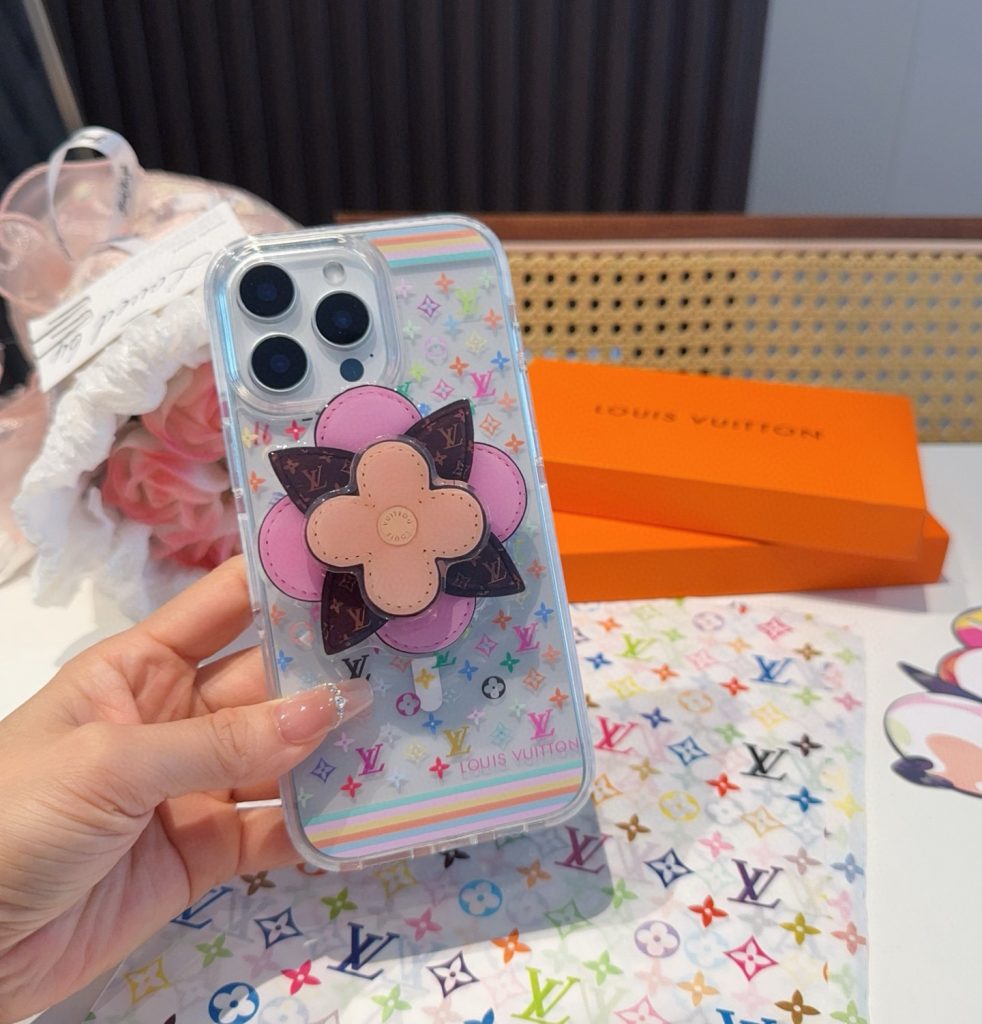 iPhoneケースルイ・ヴィトン フラワーデザイン 透明スマホケース 4色入 🌸 - 画像 8