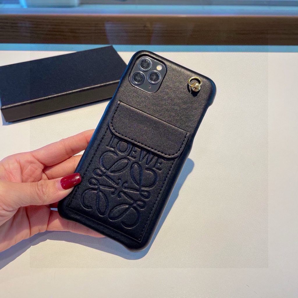 iPhoneケースロエベ iPhoneケース 3色入 カードポケット付き 財布風 ストラップ付き 🖤 - 画像 2