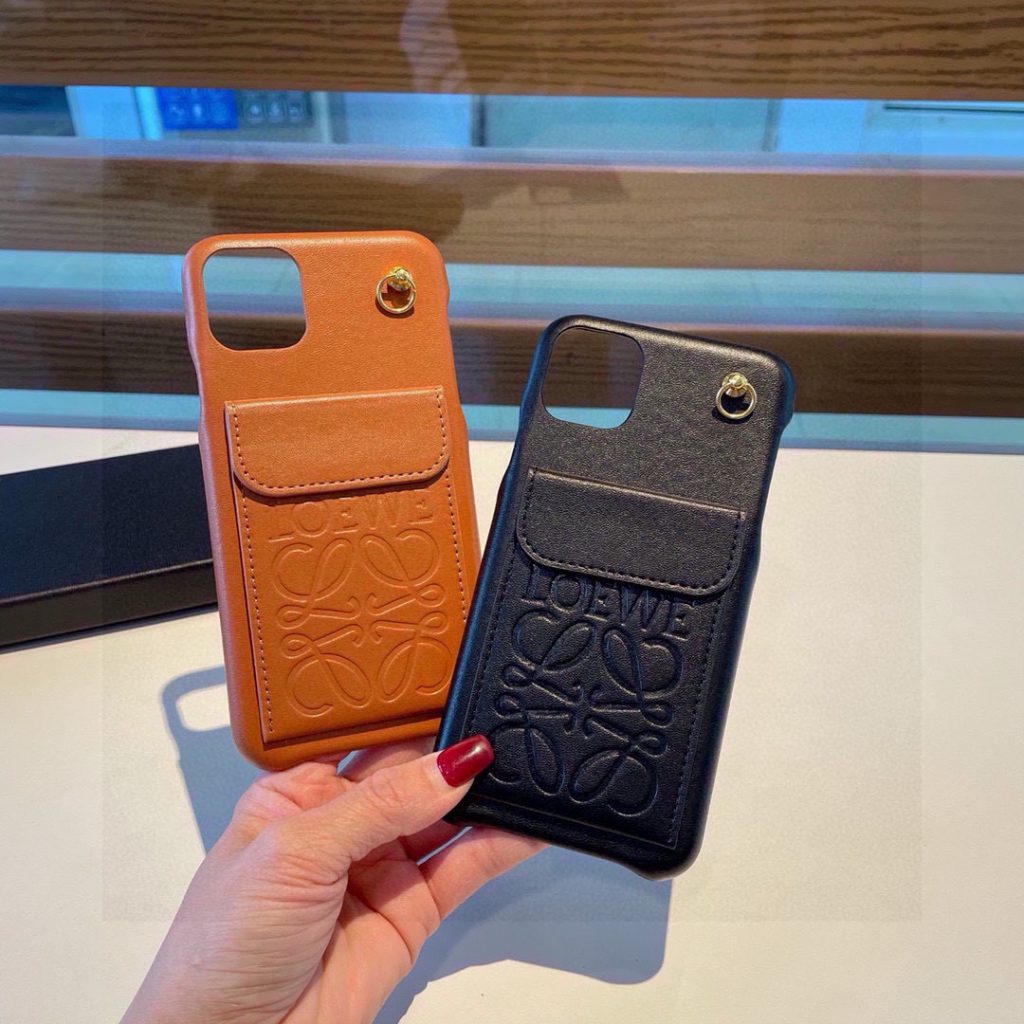 iPhoneケースロエベ iPhoneケース 3色入 カードポケット付き 財布風 ストラップ付き 🖤 - 画像 5
