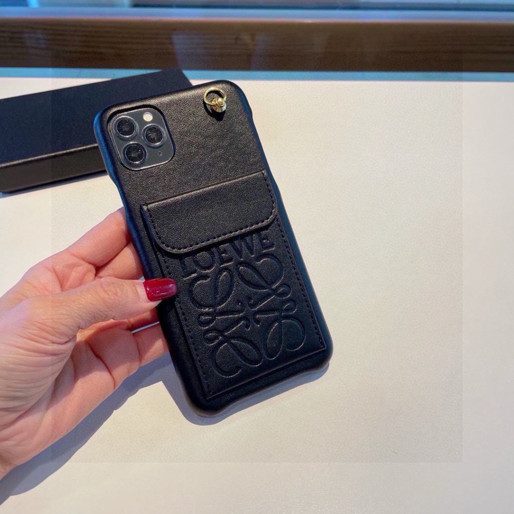iPhoneケースロエベ iPhoneケース 3色入 カードポケット付き 財布風 ストラップ付き 🖤 - 画像 6