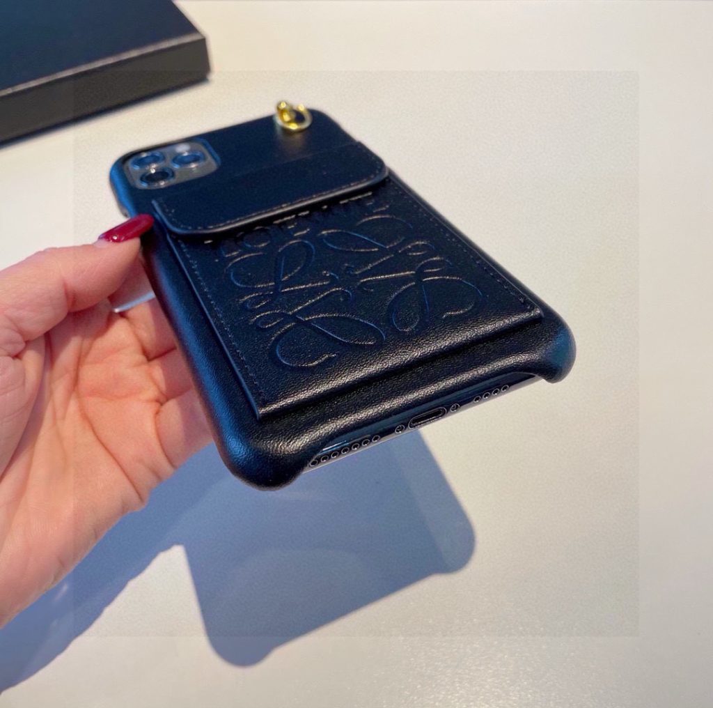 iPhoneケースロエベ iPhoneケース 3色入 カードポケット付き 財布風 ストラップ付き 🖤 - 画像 7