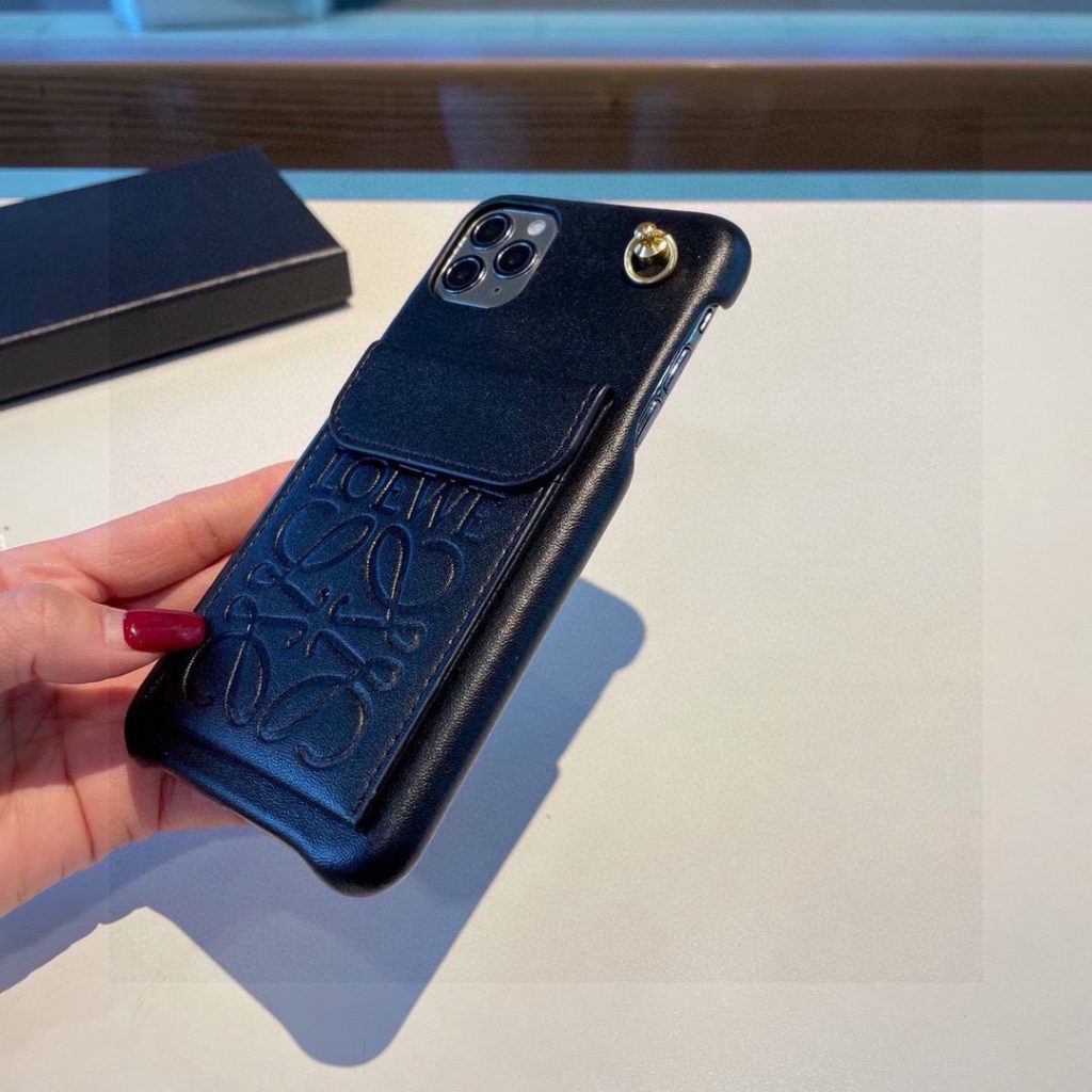 iPhoneケースロエベ iPhoneケース 3色入 カードポケット付き 財布風 ストラップ付き 🖤 - 画像 8