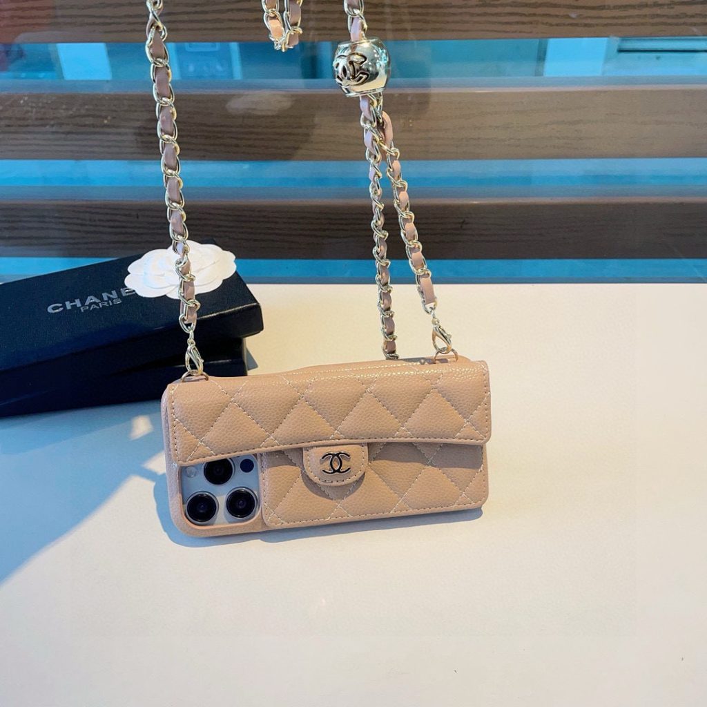iPhoneケース シャネル CHANEL ファッションスマホケース チェーン付き 2色入 - 画像 4