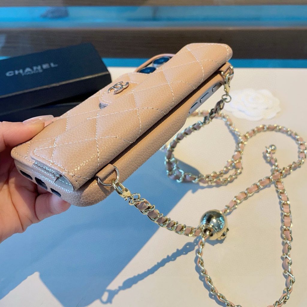 iPhoneケース シャネル CHANEL ファッションスマホケース チェーン付き 2色入 - 画像 5