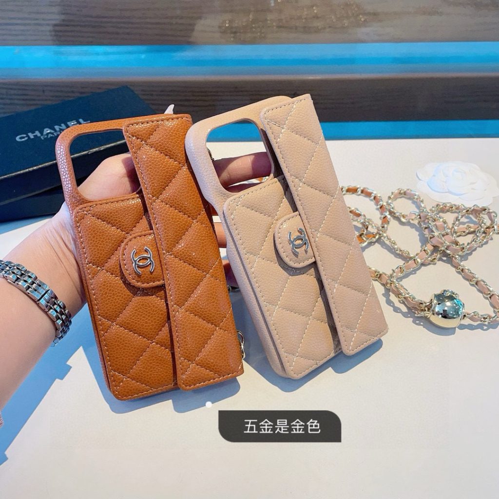 iPhoneケース シャネル CHANEL ファッションスマホケース チェーン付き 2色入 - 画像 6