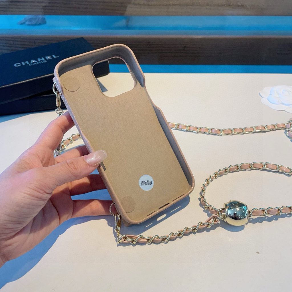 iPhoneケース シャネル CHANEL ファッションスマホケース チェーン付き 2色入 - 画像 7