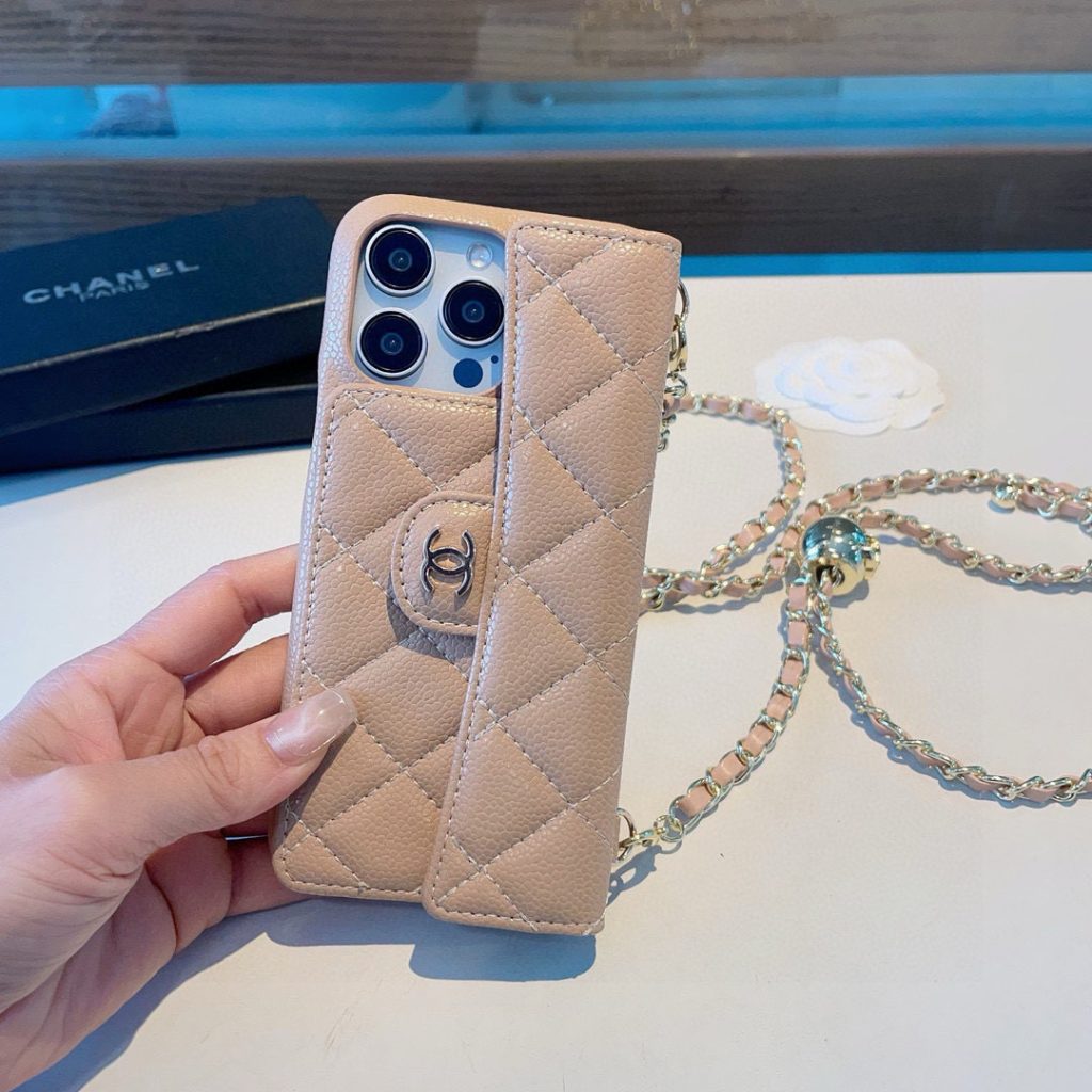 iPhoneケース シャネル CHANEL ファッションスマホケース チェーン付き 2色入 - 画像 8