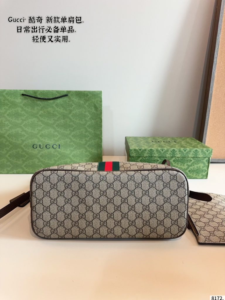 グッチ グッチ シグネチャー ハンドバッグ グリーンレッドストライプ 1色入 🛍️ - 画像 7