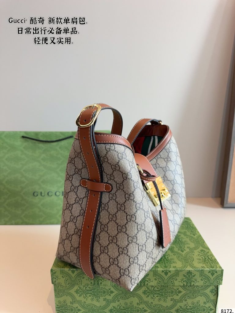 グッチ 新作バッグ トートタイプ ベージュ×ブラウン 4色入 🐶 - 画像 3