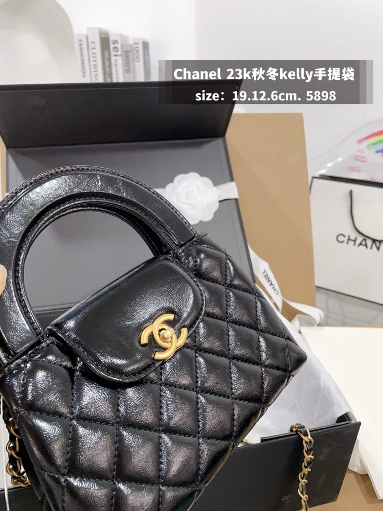 Chanel 23k 秋冬kelly手提袋 黒 19.12.6cm 🖤 - 画像 2