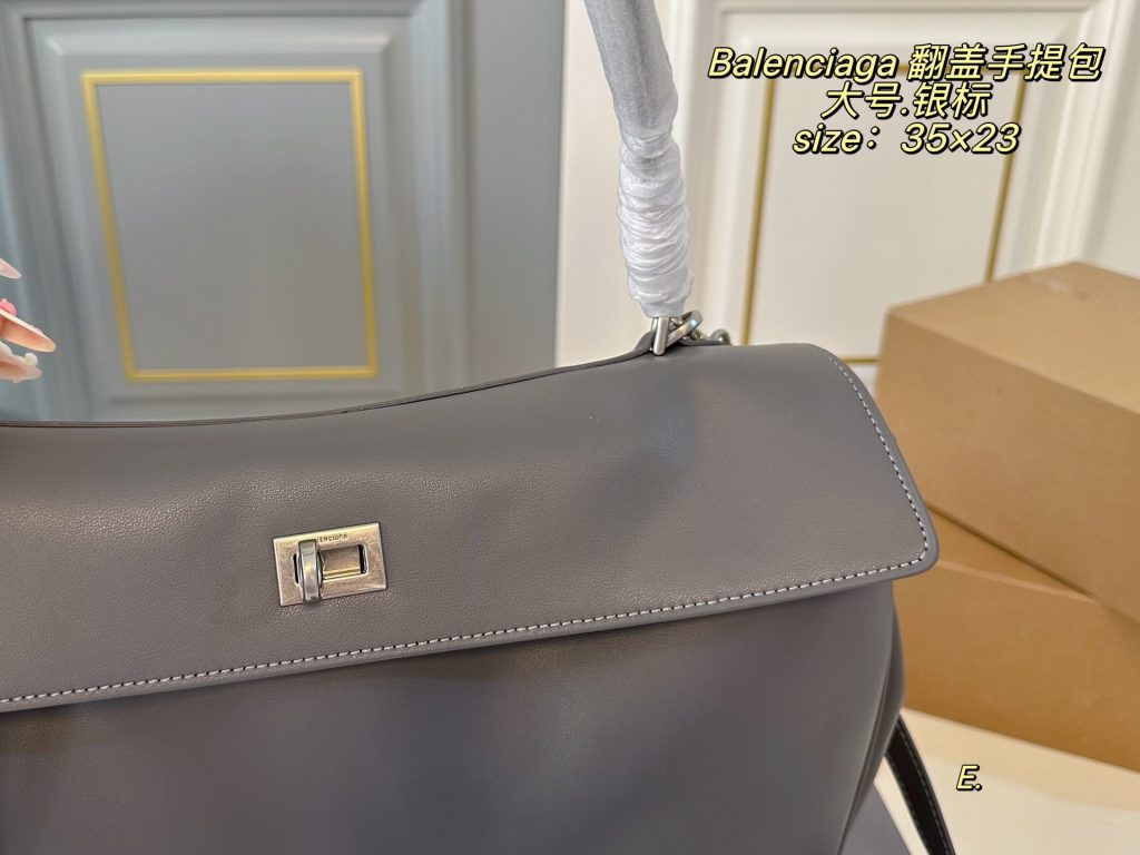 Balenciaga フlipトップハンドバッグ 35×23 グレー 🖤 - 画像 5