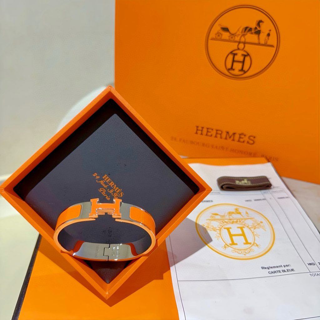 HERMES ブレスレット オレンジ 2色入 💎 - 画像 3