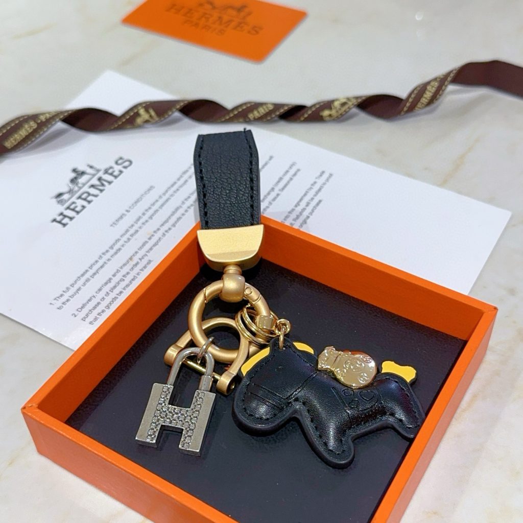 HERMES キーホルダー ブラック 3色入 🐴 - 画像 2