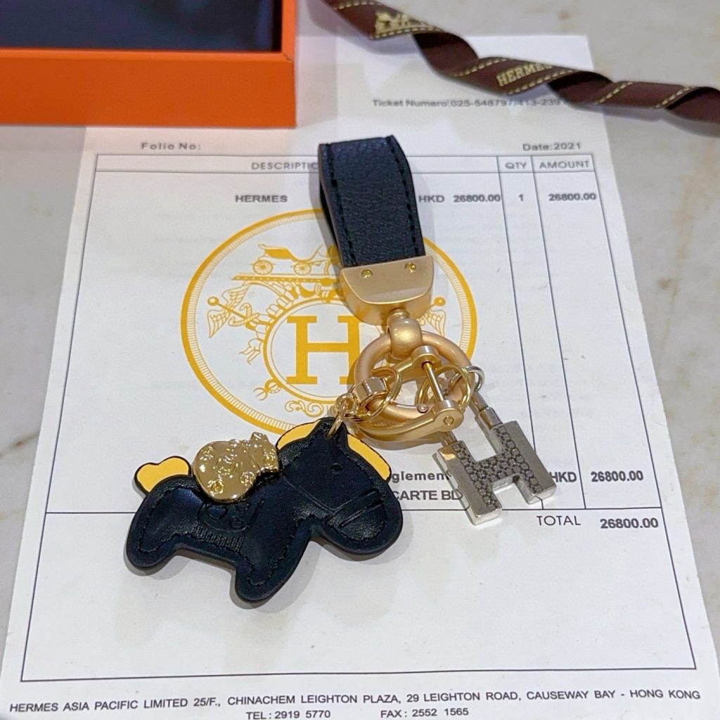 HERMES キーホルダー ブラック 3色入 🐴 - 画像 4