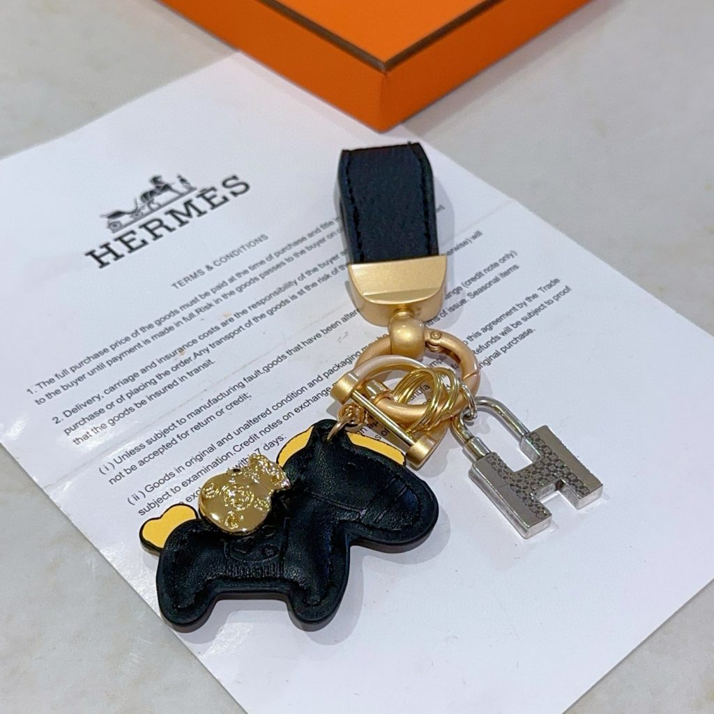 HERMES キーホルダー ブラック 3色入 🐴 - 画像 6