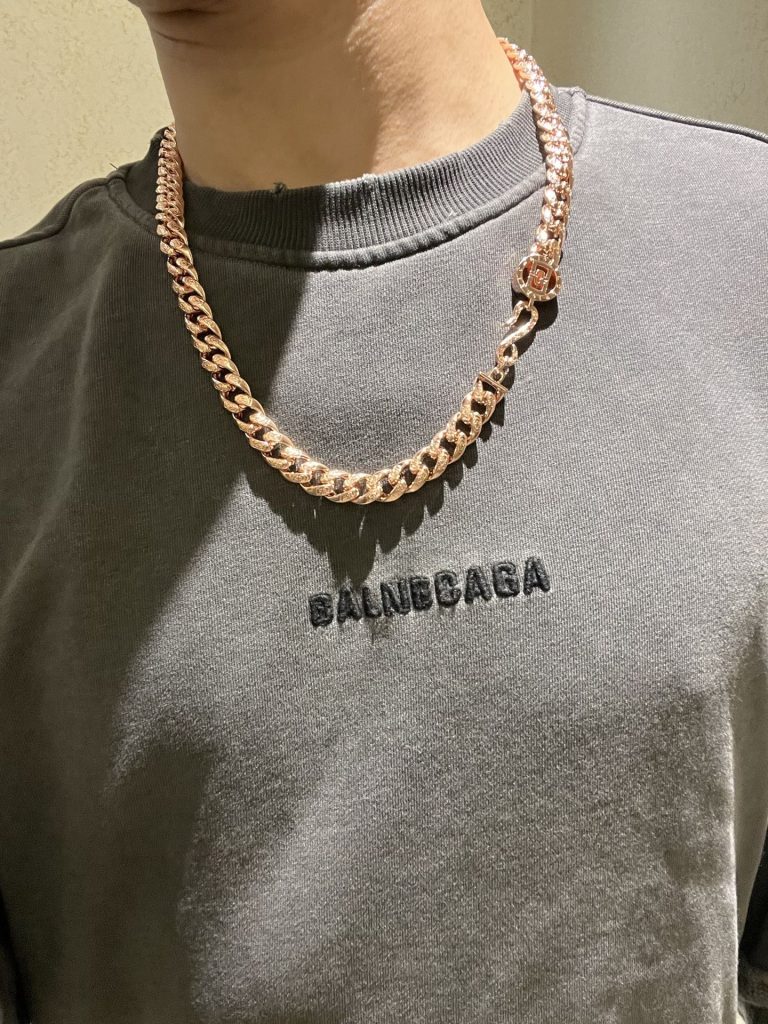 BVLGARI ローズゴールド メンズ ネックレス 1本入 💎 - 画像 3