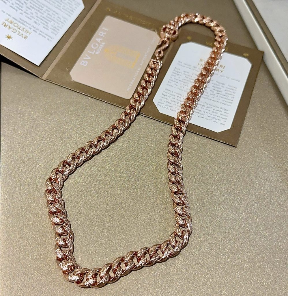 BVLGARI ローズゴールド メンズ ネックレス 1本入 💎 - 画像 4