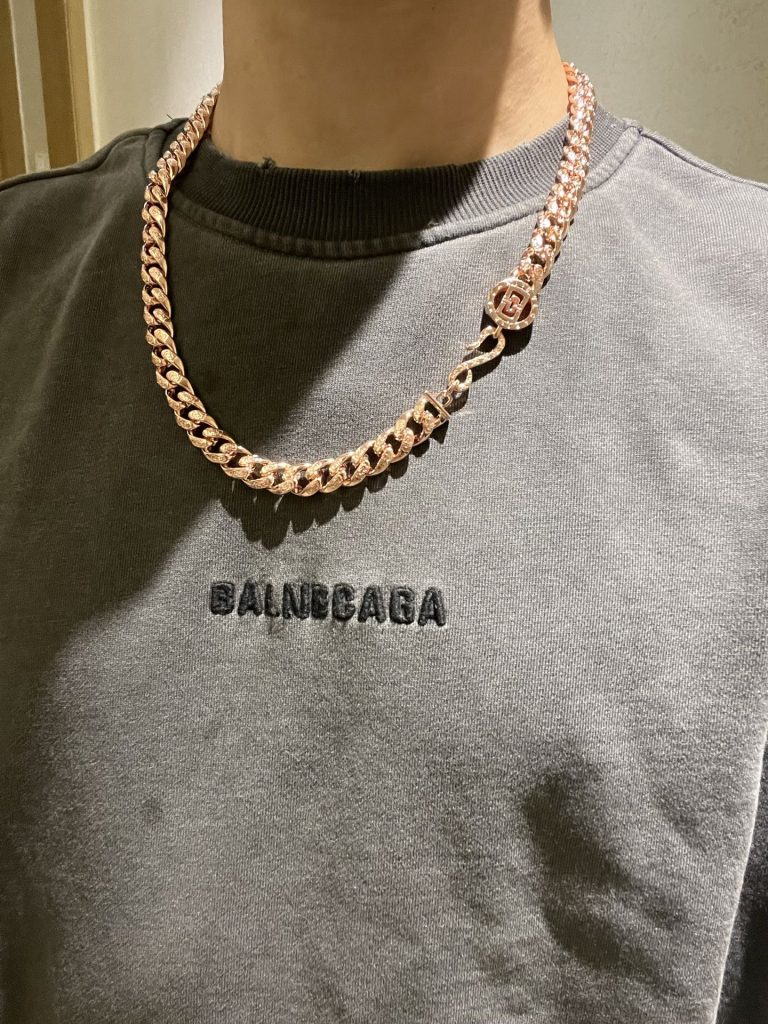 BVLGARI ローズゴールド メンズ ネックレス 1本入 💎 - 画像 6