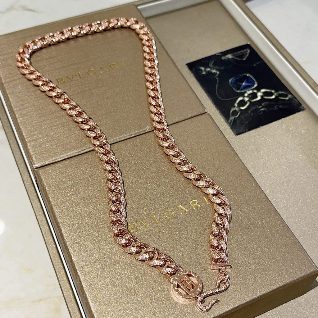 BVLGARI ローズゴールド メンズ ネックレス 1本入 💎 - 画像 7