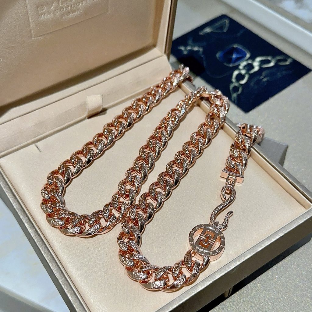 BVLGARI ローズゴールド メンズ ネックレス 1本入 💎 - 画像 8