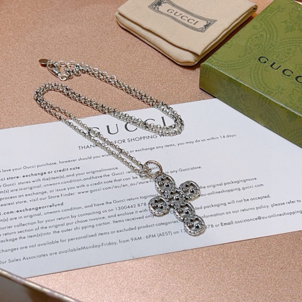 GUCCI クロス ネックレス 4色入 💎 - 画像 5