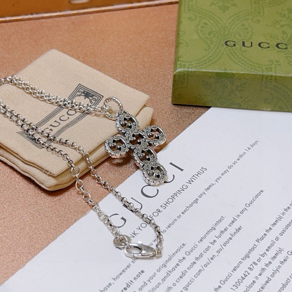 GUCCI クロス ネックレス 4色入 💎 - 画像 8