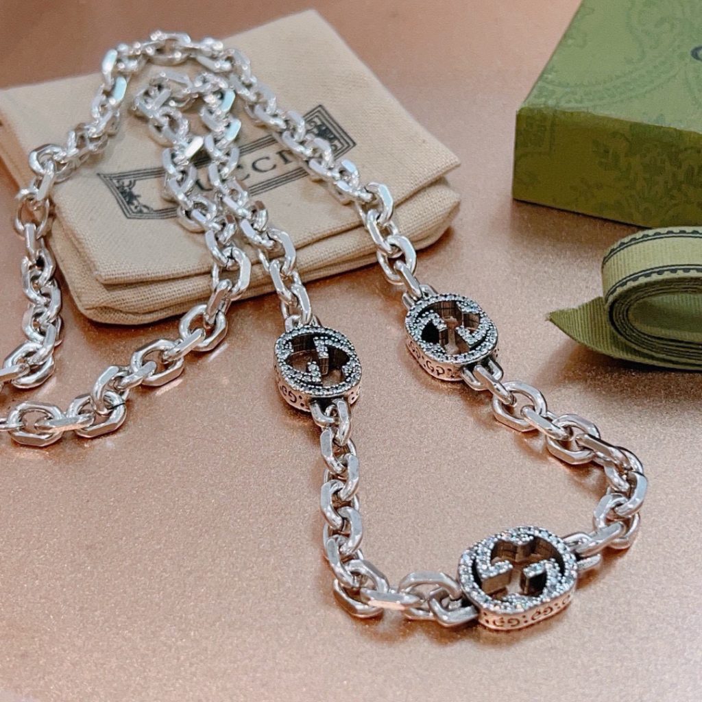 グッチ ネックレス シルバー 3色入 💎 - 画像 3