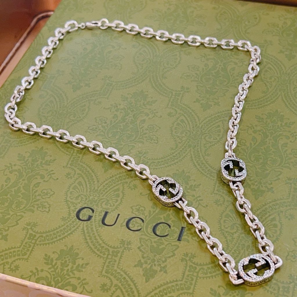 グッチ ネックレス シルバー 3色入 💎 - 画像 4