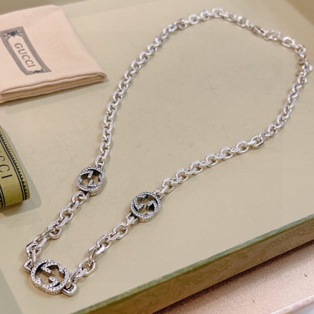 グッチ ネックレス シルバー 3色入 💎 - 画像 5
