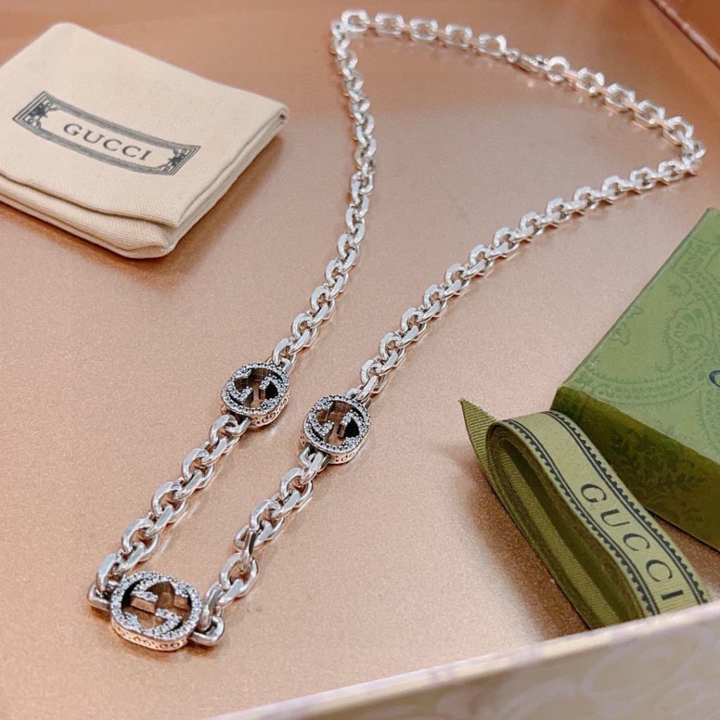 グッチ ネックレス シルバー 3色入 💎 - 画像 7