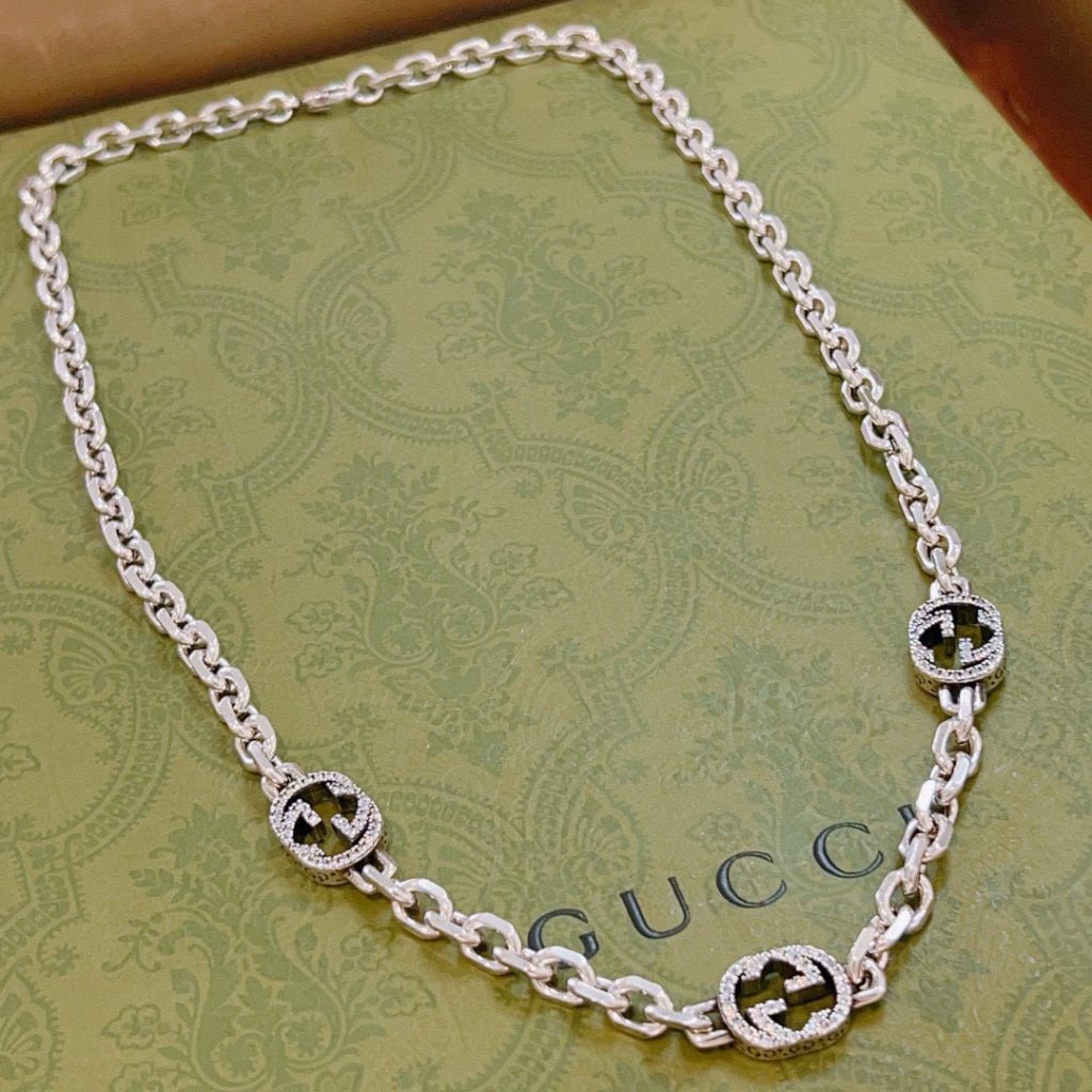 グッチ ネックレス シルバー 3色入 💎 - 画像 8