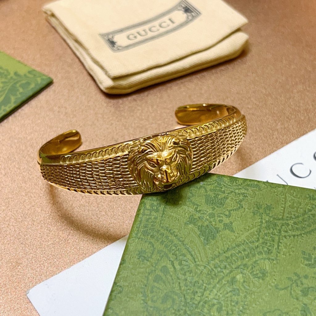GUCCI リング ブレスレット メンズ シルバー ブレスレット 金色 1点 36文字 - 画像 4