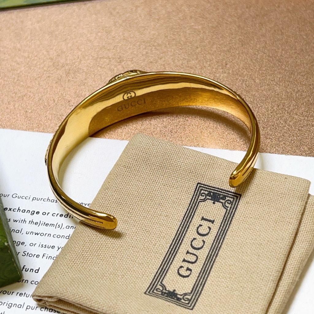 GUCCI リング ブレスレット メンズ シルバー ブレスレット 金色 1点 36文字 - 画像 5
