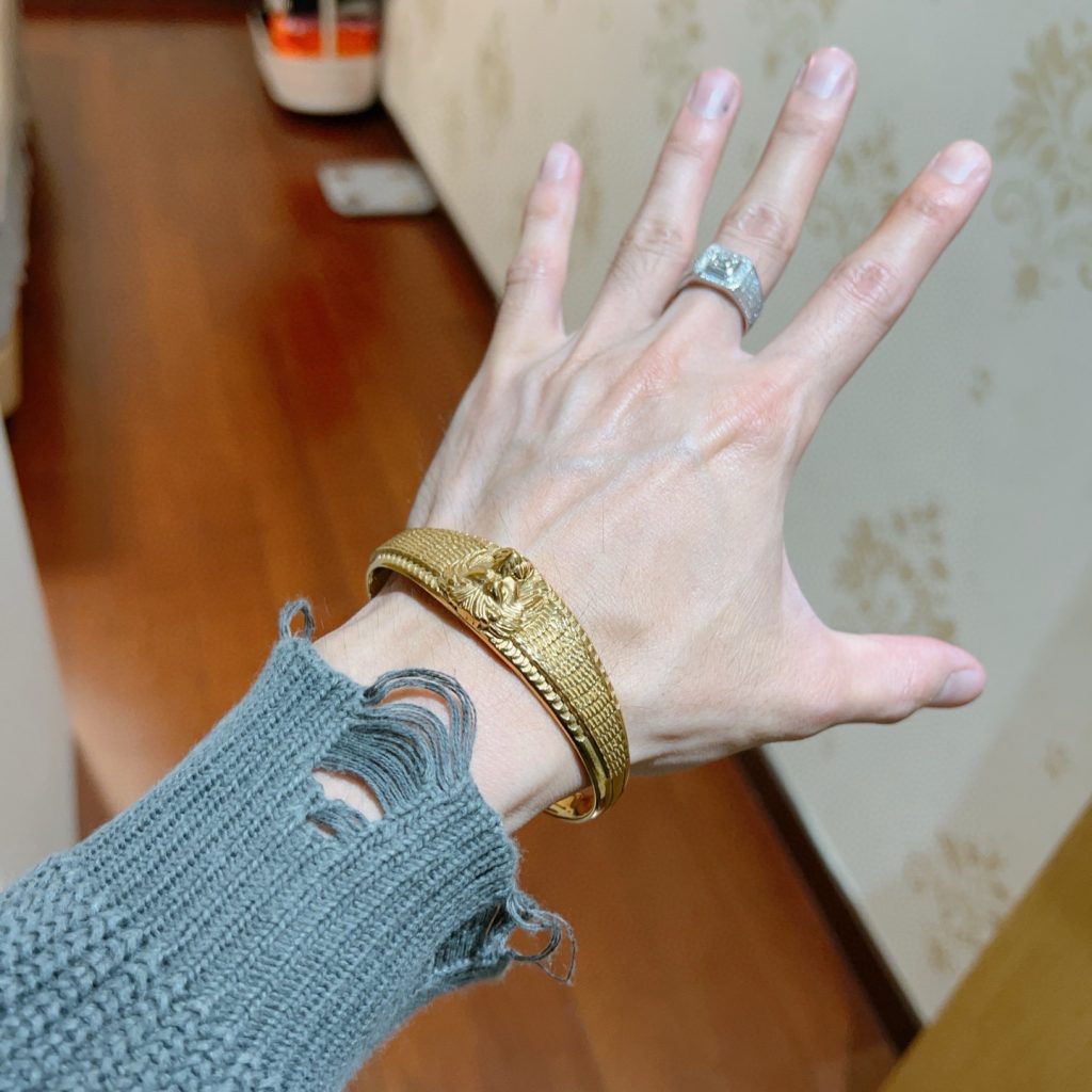 GUCCI リング ブレスレット メンズ シルバー ブレスレット 金色 1点 36文字 - 画像 6