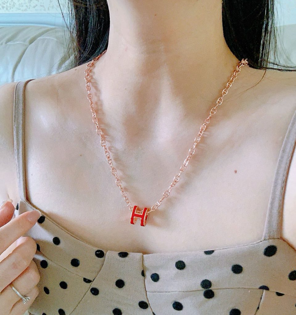 HERMES ネックレス ローズゴールド レッド 4色入 🎁 - 画像 6