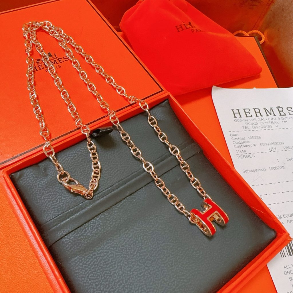 HERMES ネックレス ローズゴールド レッド 4色入 ブランド小物｜ギフト選びで赤の印象で迷わない選び方 - 商品画像 2
