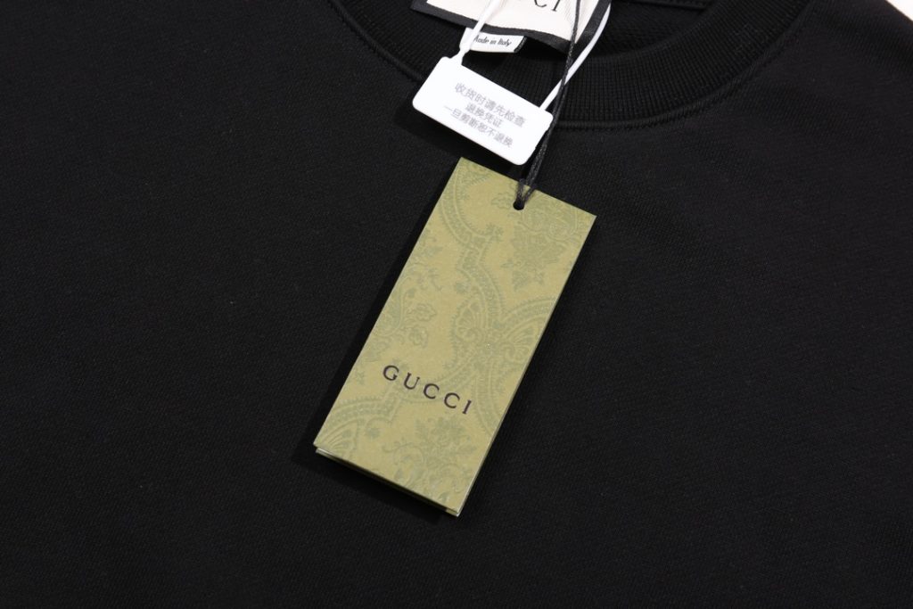 GUCCI ブラック 半袖スウェットシャツ 1色入 - 画像 4