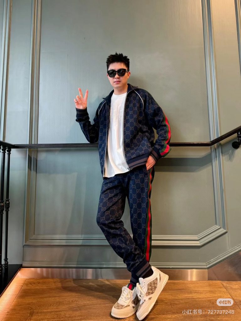 GUCCI ジョガーパンツ グラフィック柄 ネイビー 1色入 - 画像 5