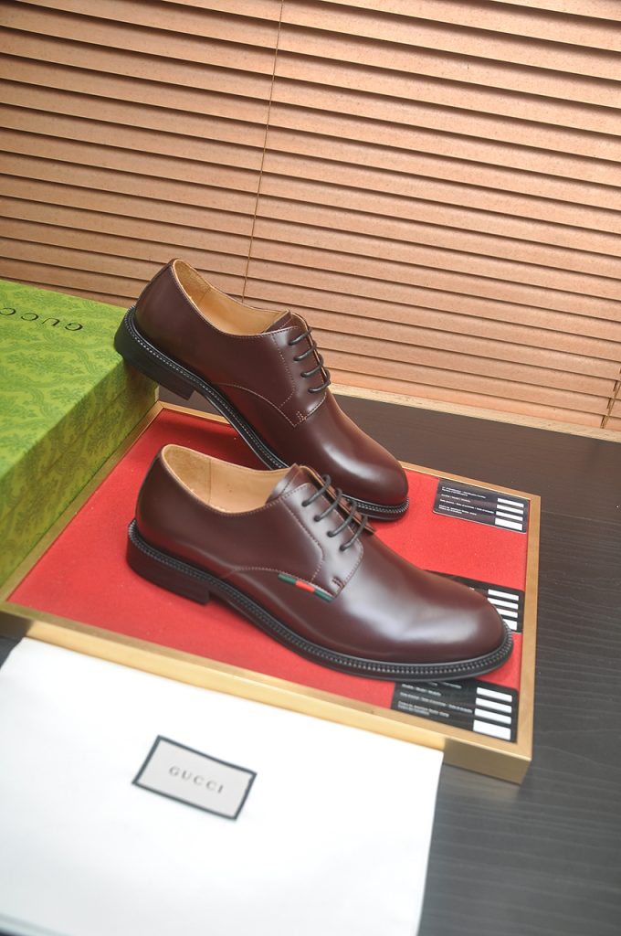 GUCCI メンズ ビジネスシューズ ブラウン 本革 41サイズ 1色入 🦾 - 画像 6